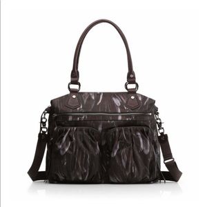 MZ Wallace Belle Nylon Handbag Raven Bedford large RARE! authentic